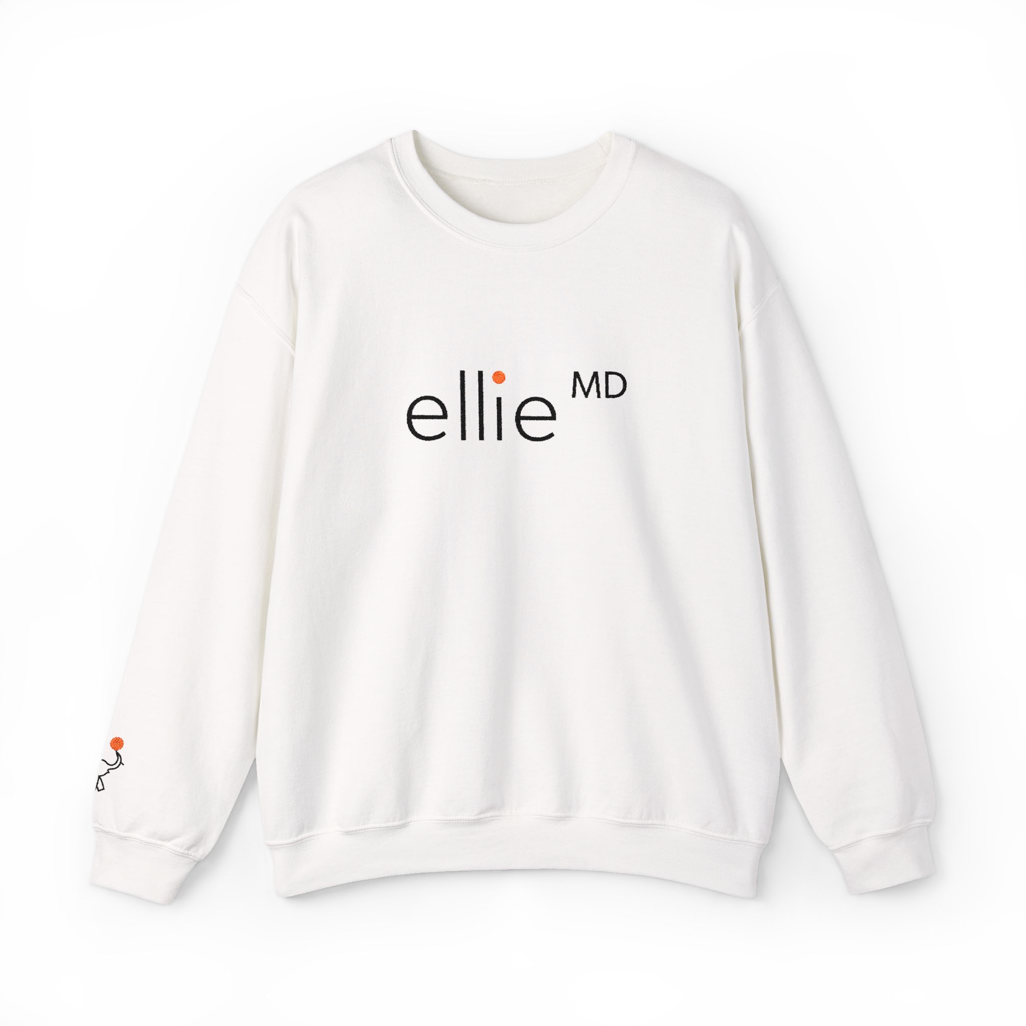 Coral Embroidered Crewneck
