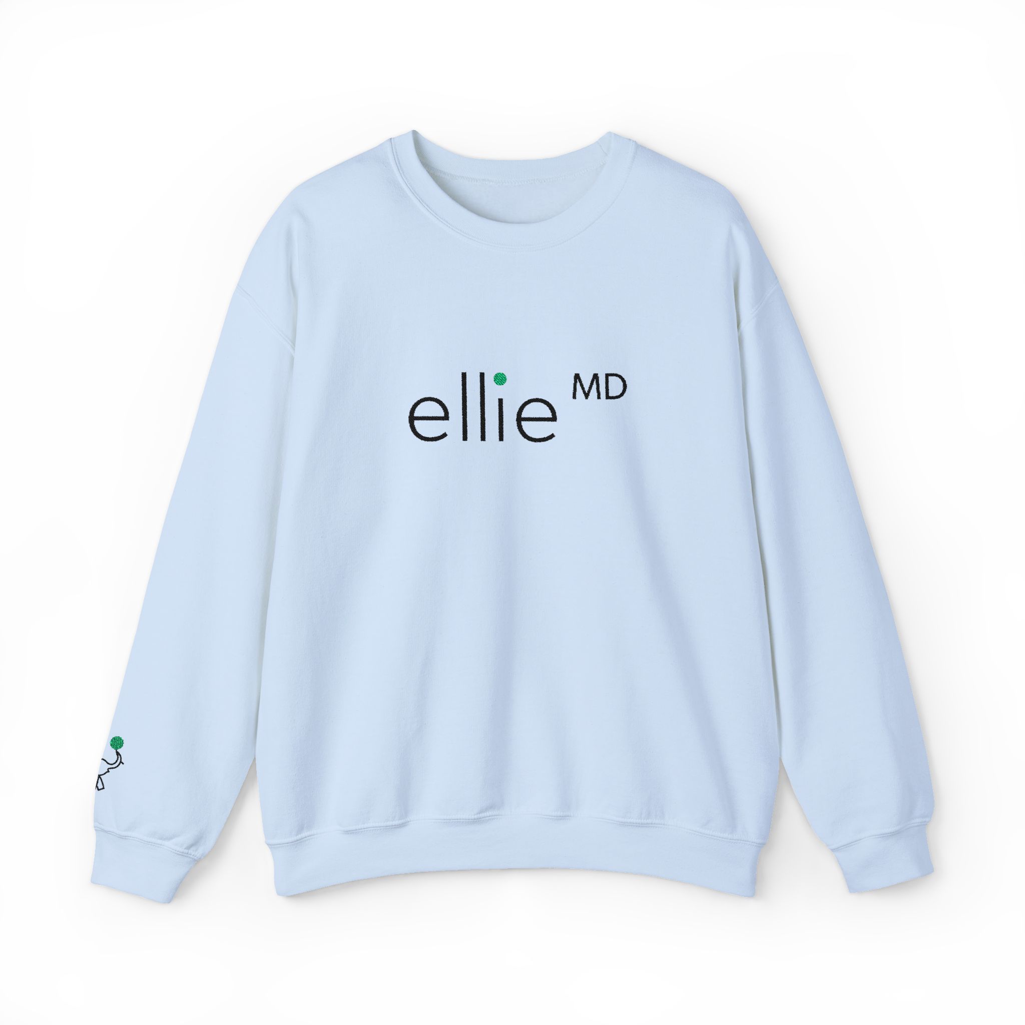 Teal Embroidered Crewneck