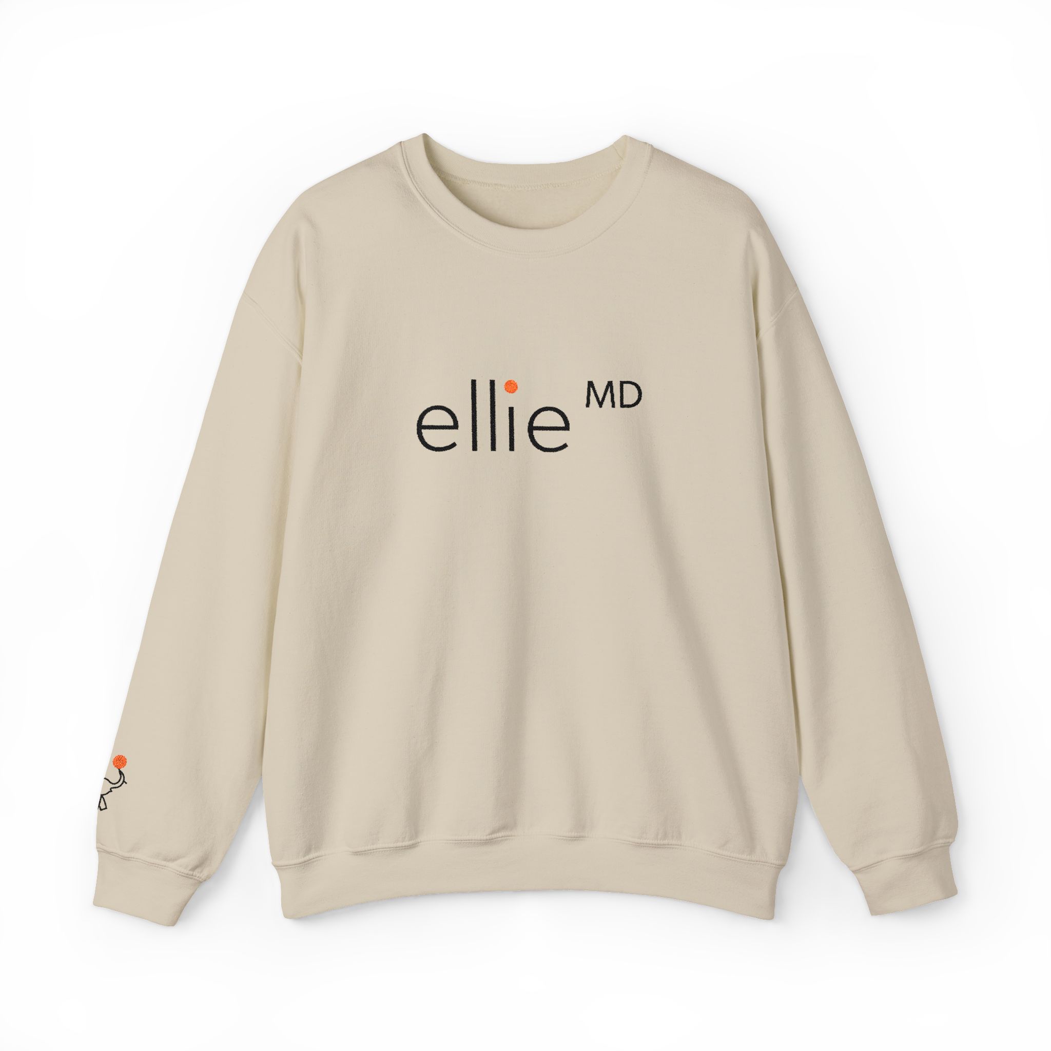 Coral Embroidered Crewneck